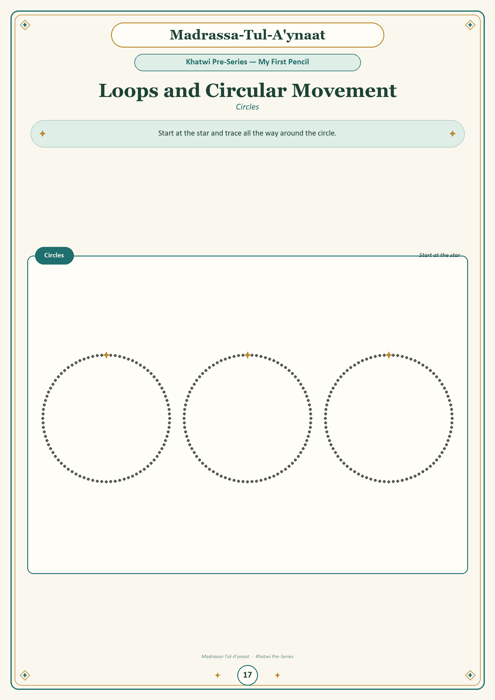 Circles & loops practice spread